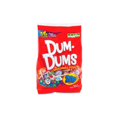 Marjack Dum Dum Original Pops Candy, Assorted Flavors, 33.9 oz., 200/Bag SPA71